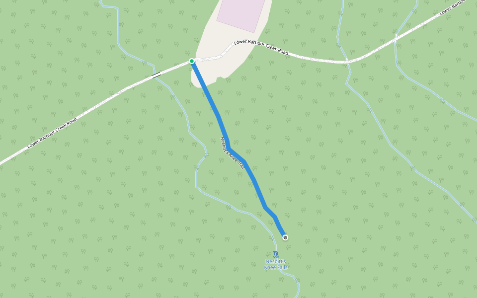 Nesbitt's Knee Trail walking route map in Tumbler Ridge