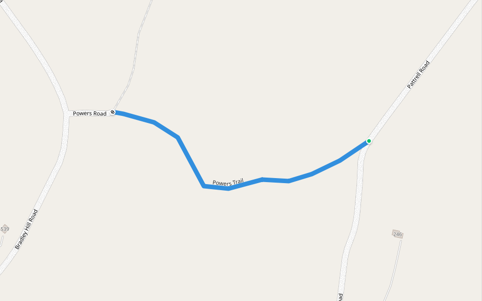 Powers Trail walking route map in Norwich