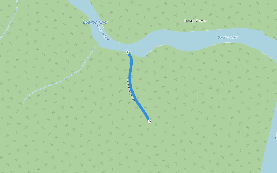 Portage Canyon Trail walking route map in Upper Fraser