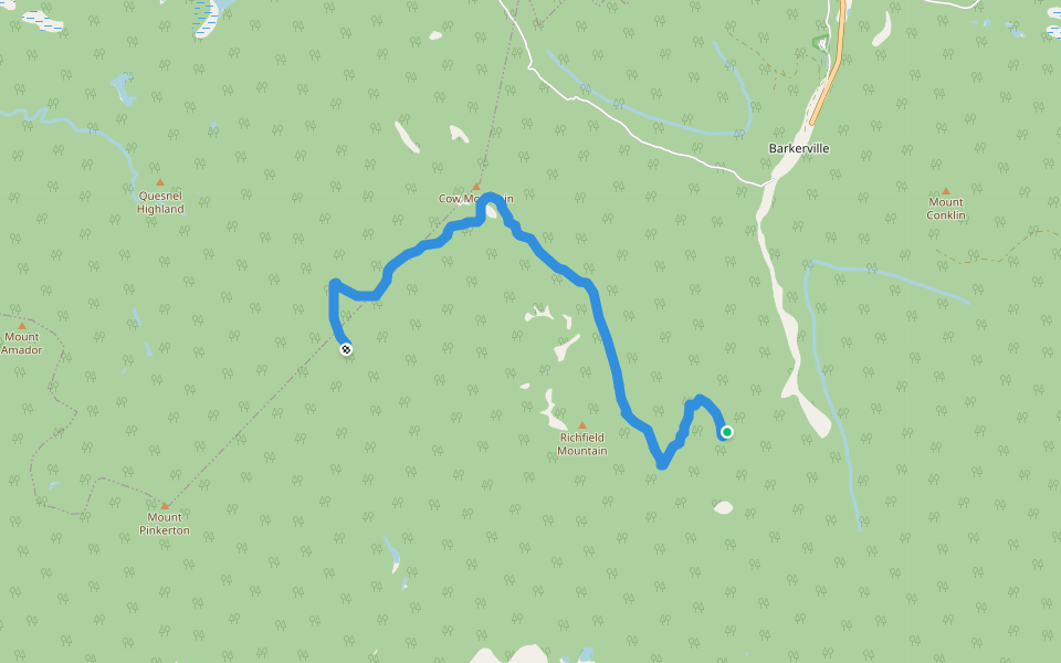 Richfield Mtn Route walking route map in Likely
