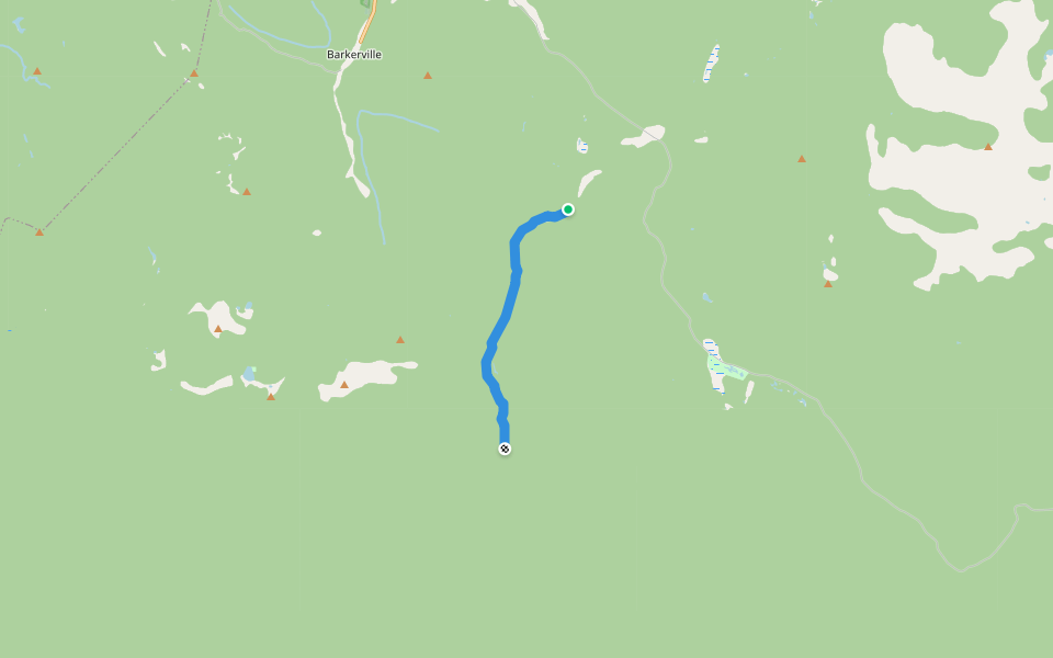 Grouse Creek Trail walking route map in Likely