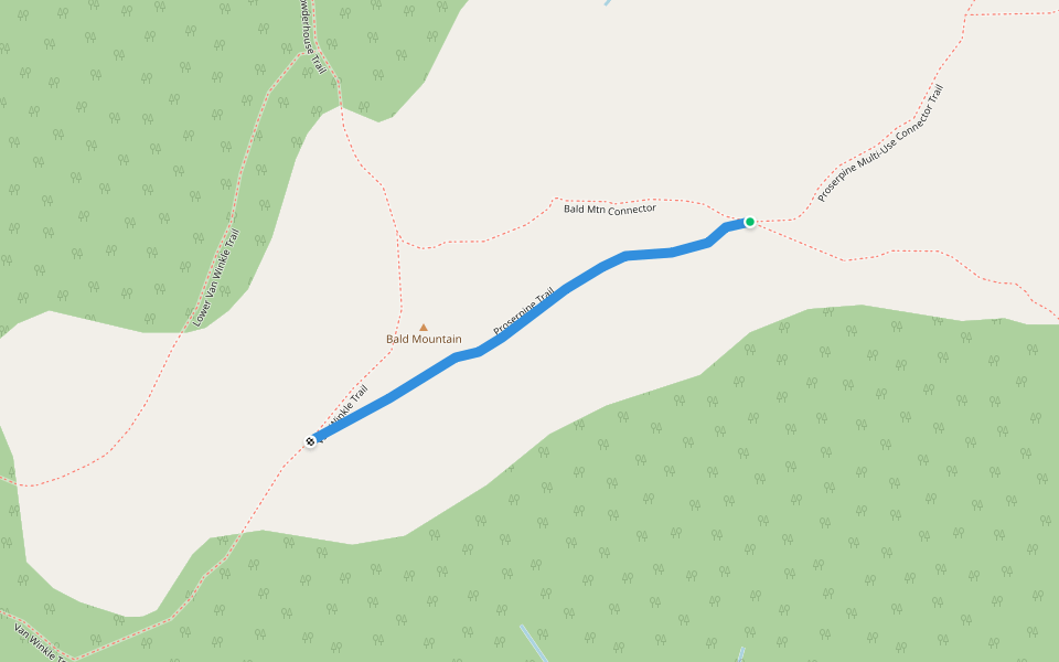 Proserpine Trail walking route map in Likely