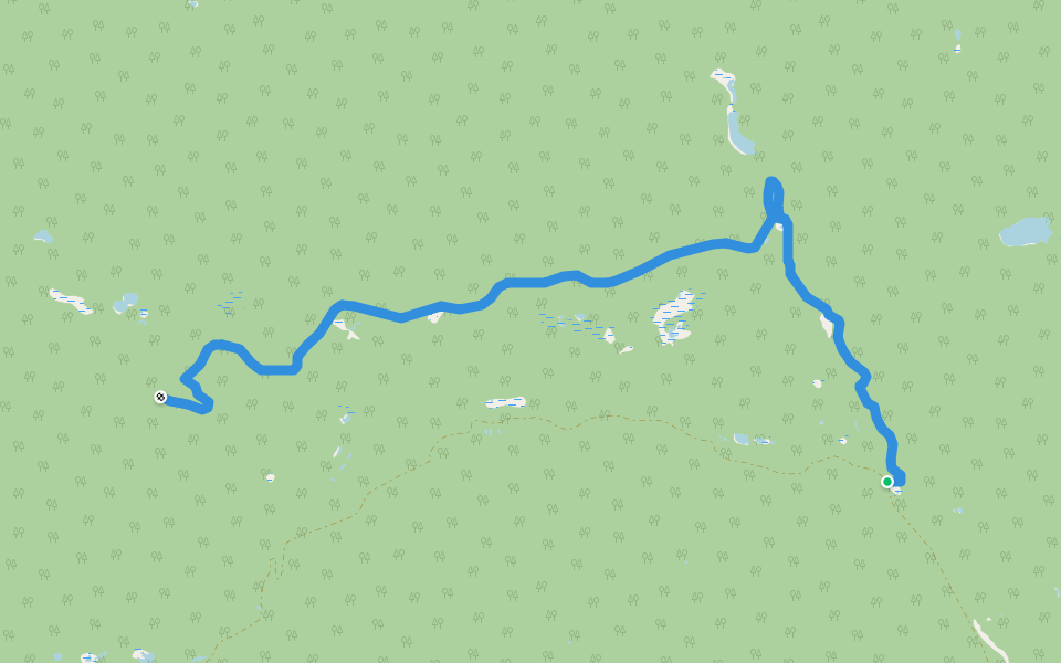 Stoney Lake Trails walking route map in Wells