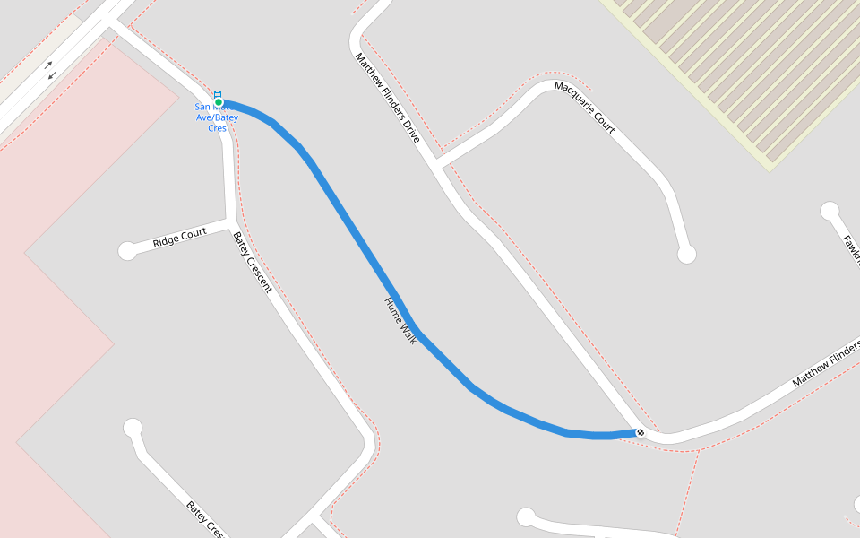 Hume Walk walking route map in Mildura