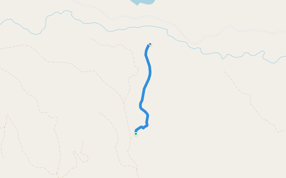 McCully Creek walking route map in Kispiox