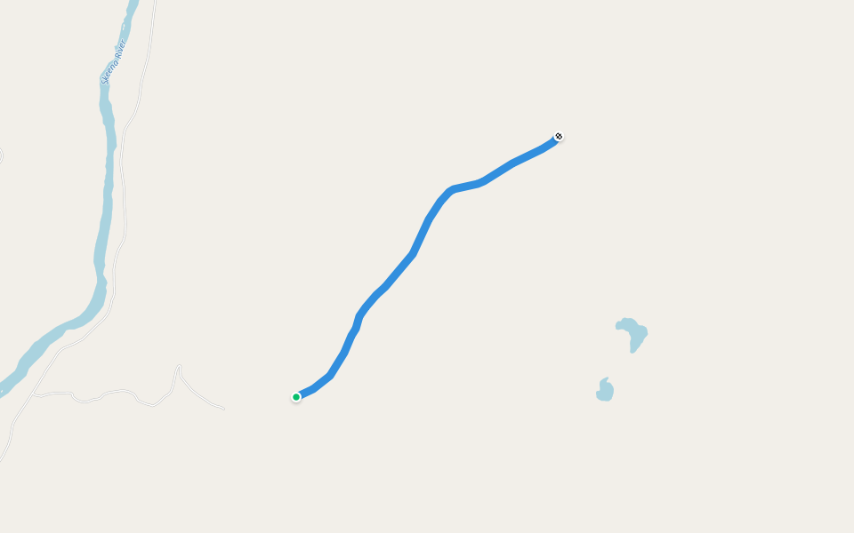 Sidina Mountain Trail walking route map in Hazelton
