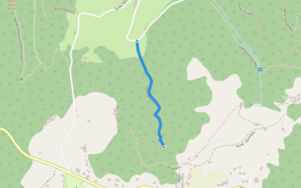 Valun del Frére walking route map in Abrau