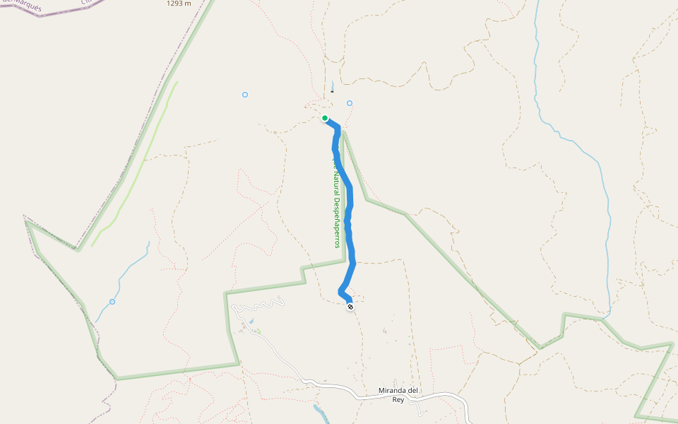 Antigua Vía Romana walking route map in Santa Elena