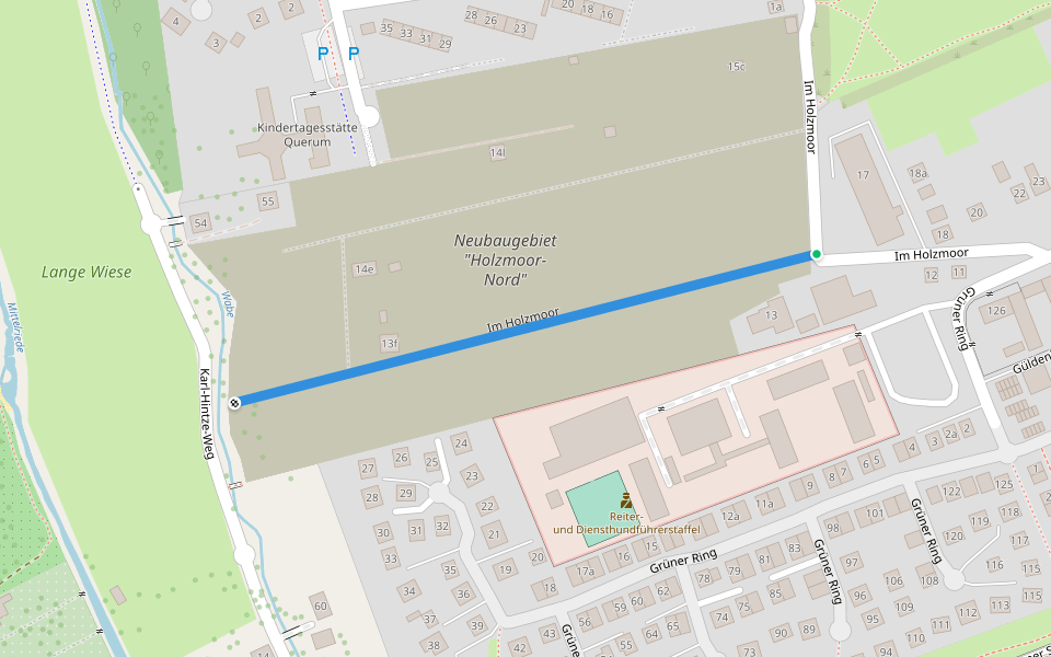 Im Holzmoor walking route map in Braunschweig