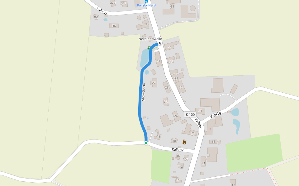 Sack-Gasse walking route map in Quern