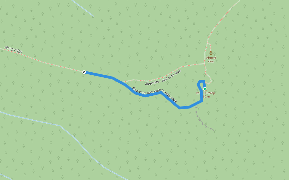 Find your own path to rock peak walking route map in Tereora
