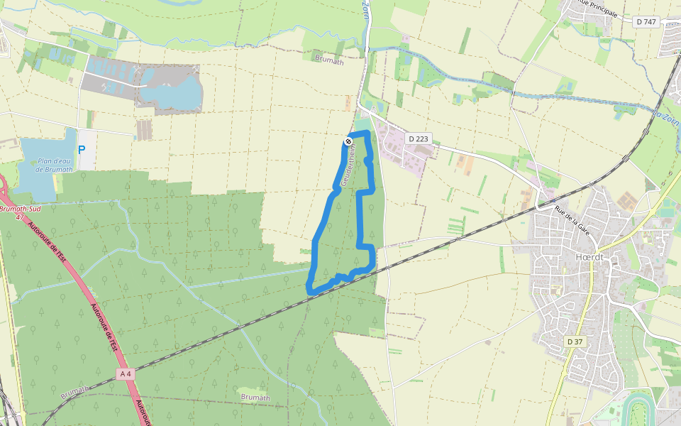 Parcours de Santé de Hoerdt Geudertheim walking route map in Geudertheim