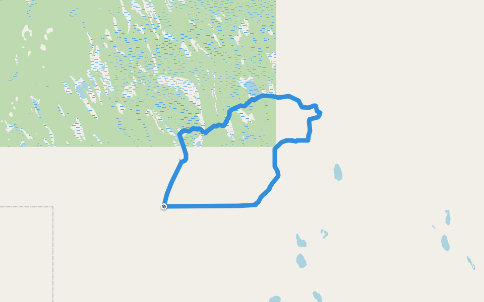 Snoman Trail walking route map in Gimli