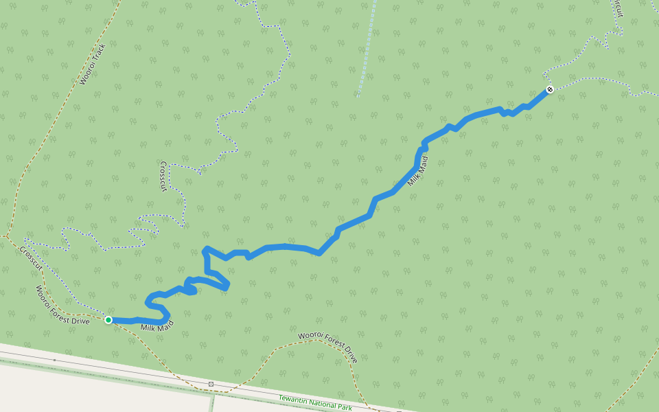 Milk Maid walking route map in Tinbeerwah
