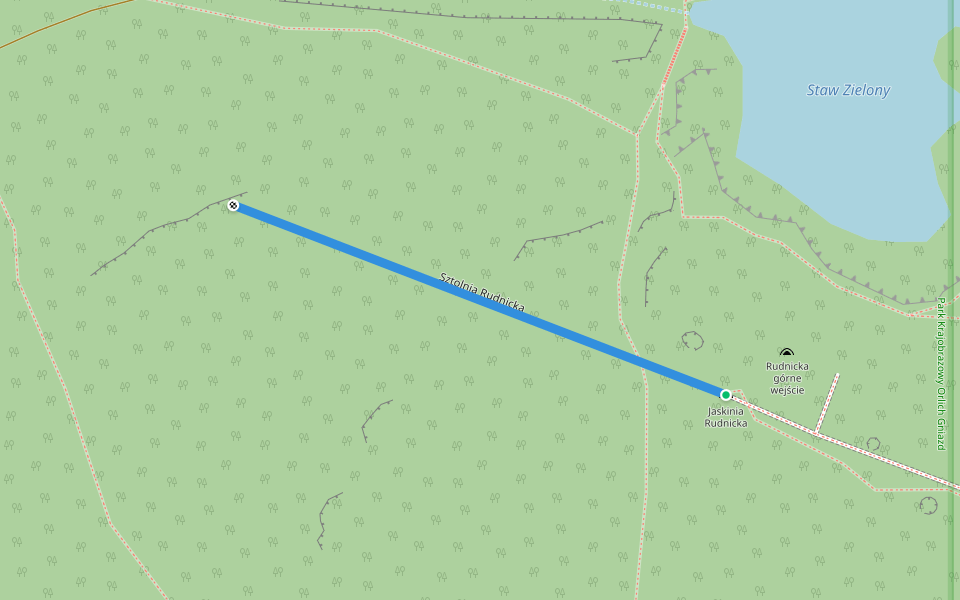 Sztolnia Rudnicka walking route map in Klucze