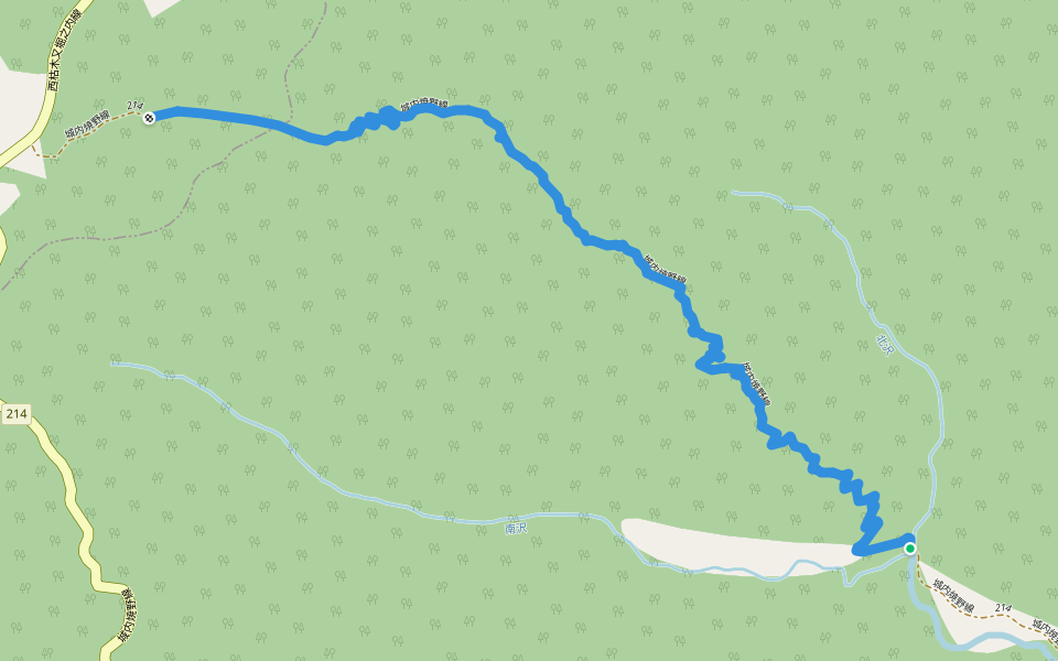 城内焼野線 walking route map in Minamiuonuma