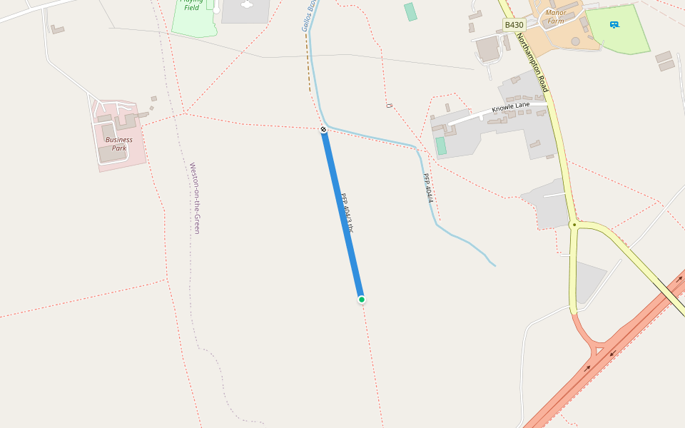 PFP 404/3 tbc walking route map in Weston-on-the-Green