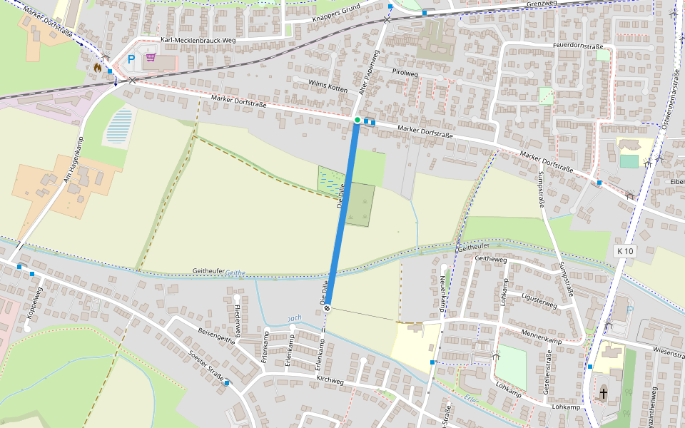 Die Dille walking route map in Hamm