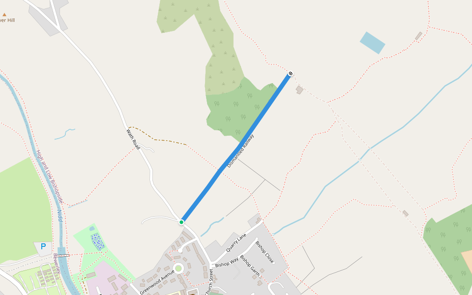 Dismantled Railway walking route map in Pateley Bridge