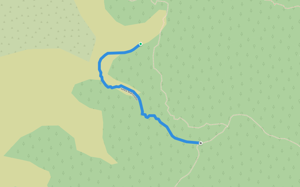 Valea Mărtoiului walking route map in Peștera