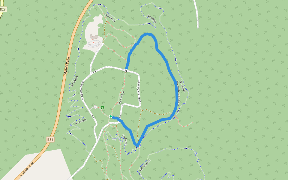 The Walk of Change walking route map in Underwood