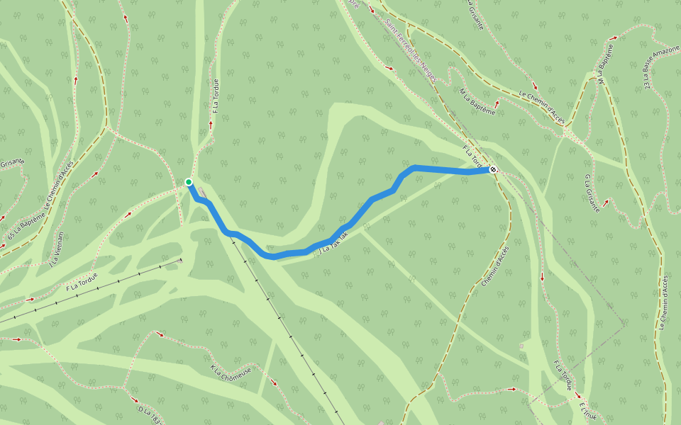 J La Tak Tak walking route map in Beaupré
