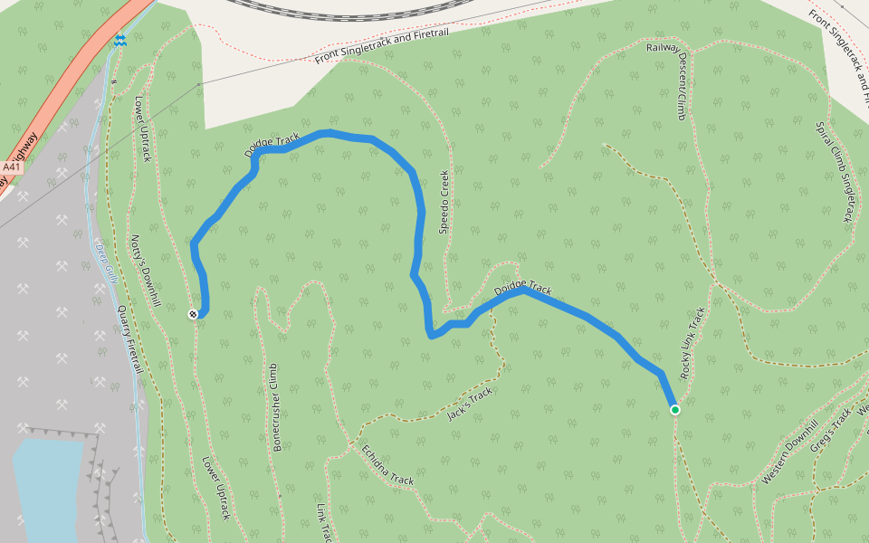 Doidge Track walking route map in Cootamundra