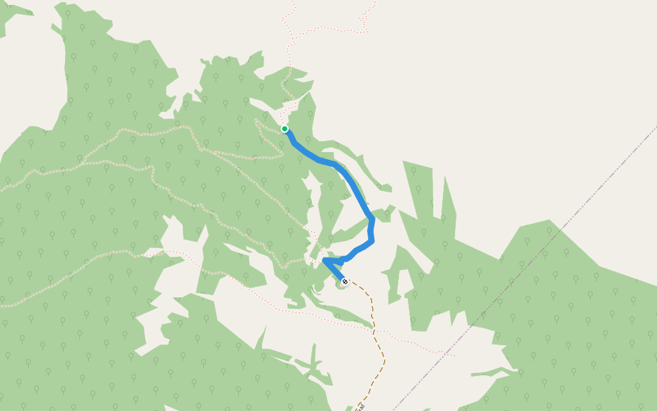 Modraš walking route map in Garjak