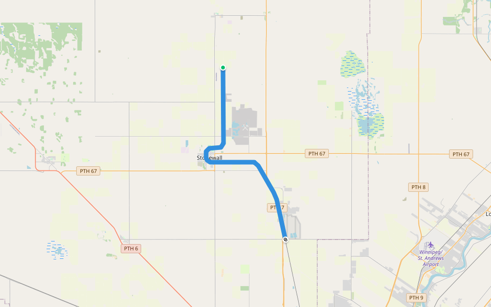 Former - CPR Arborg walking route map in Balmoral