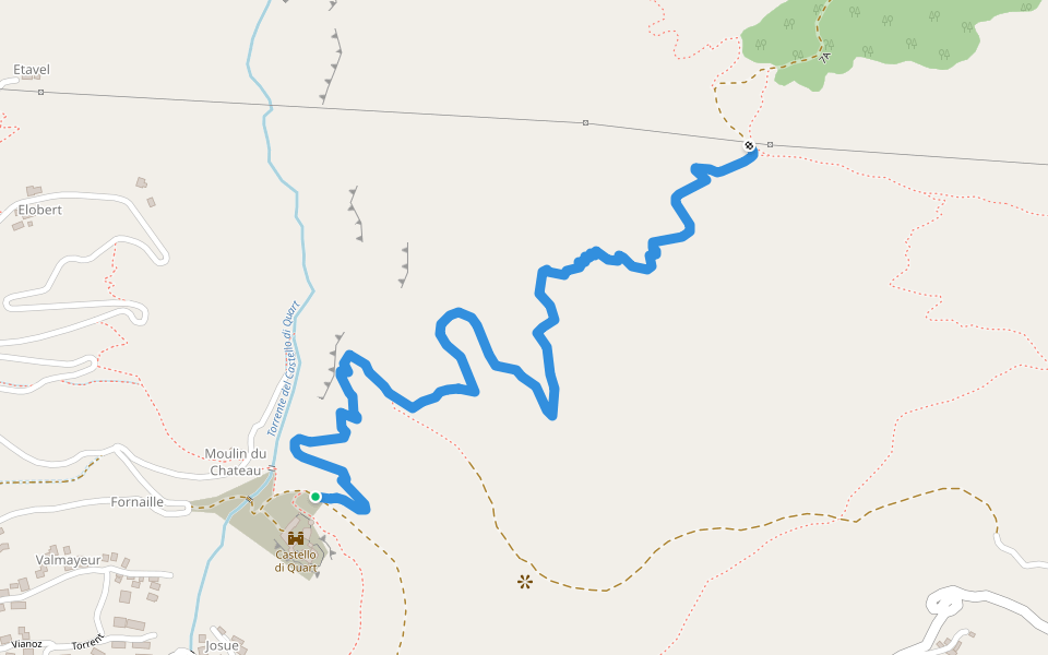 Sentiero "Beato Emerico" walking route map in Villair-Amerique