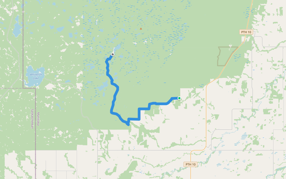Snoman Trail walking route map in Bowsman