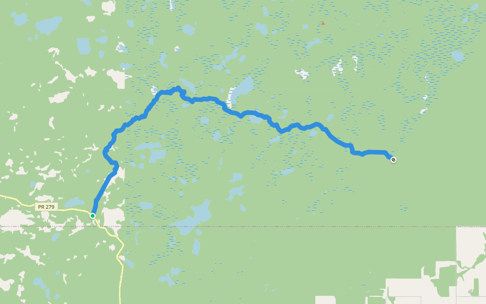 Snoman Trail walking route map in Birch River