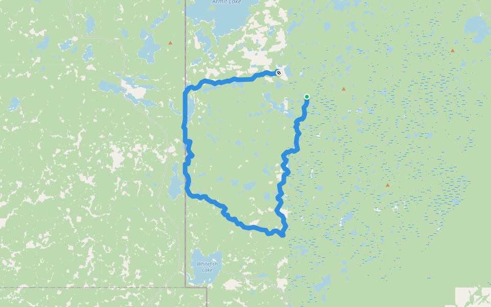 Snoman Trail walking route map in Birch River