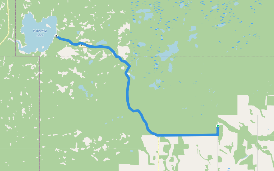 Snoman Trail walking route map in Bowsman