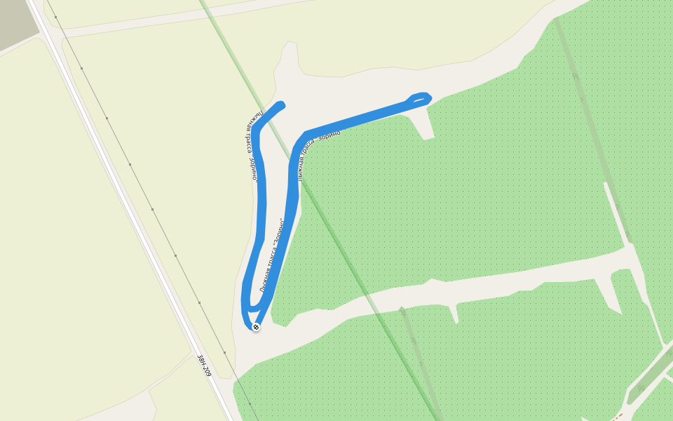 Лыжная трасса "Зорино" walking route map in Zorino