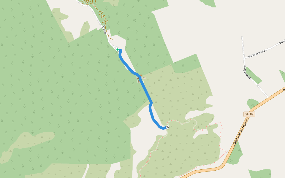 Whitehorse Link Track walking route map in Waimate