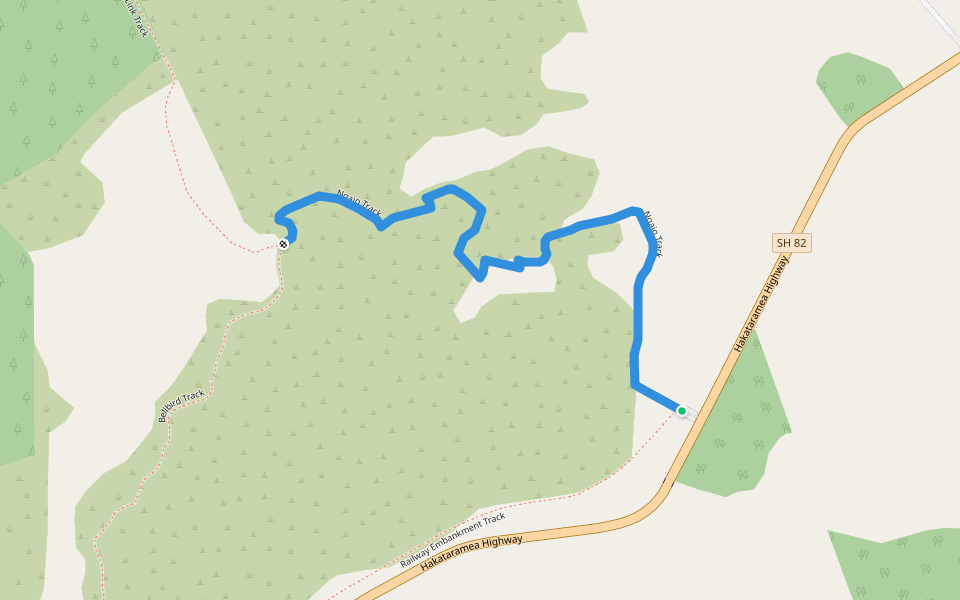 Ngaio Track walking route map in Waimate
