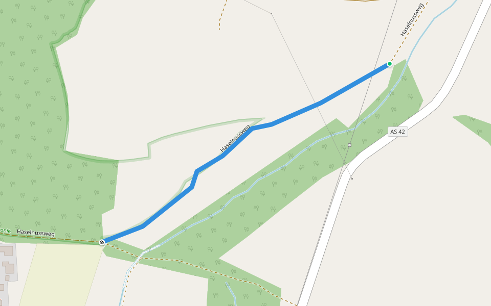 Haselnussweg walking route map in Auerbach in der Oberpfalz