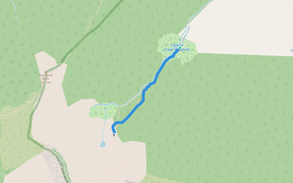 Glacier View Trail walking route map in Santiam Junction