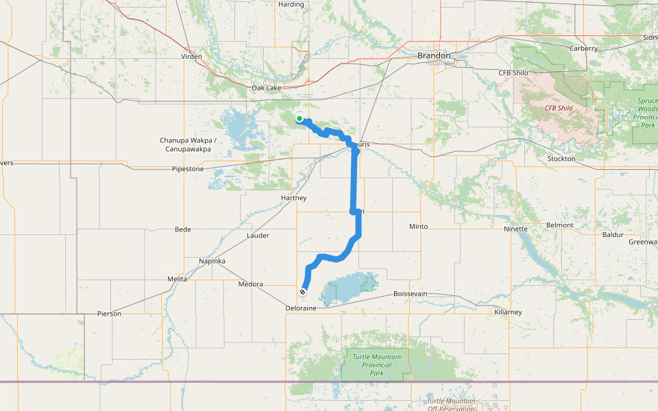 Snoman Trail walking route map in Griswold