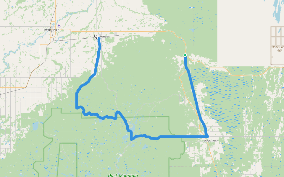 Snoman Trail walking route map in Cowan