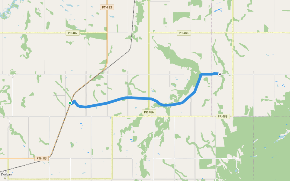 Snoman Trail walking route map in Kenville