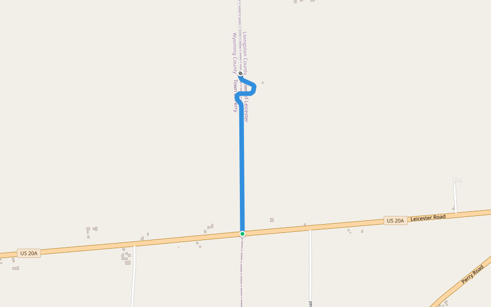 Bryan Road walking route map in Leicester