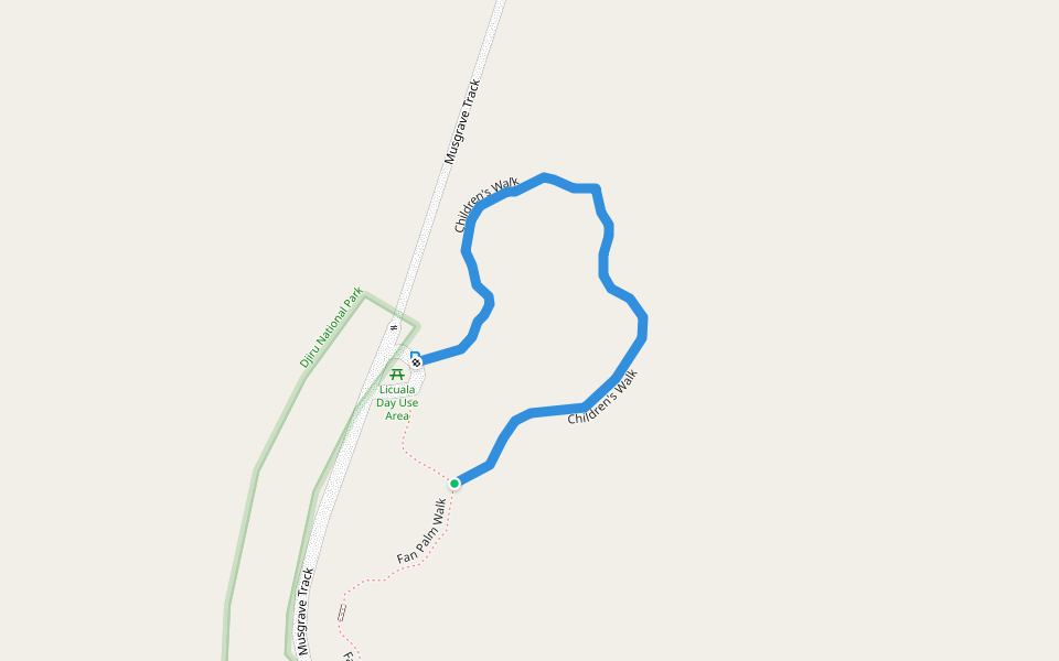 Children's Walk walking route map in Tam O'Shanter