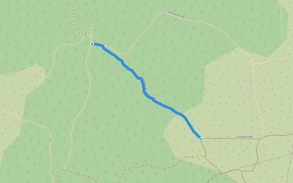 Chemin de Saint-Gély walking route map in Murles