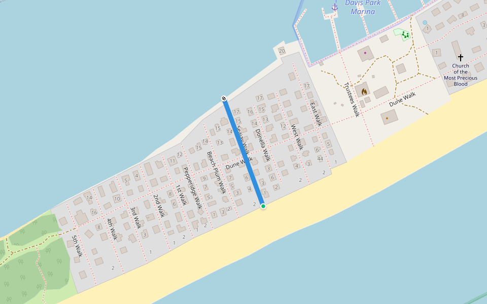 Seajay Walk walking route map in Patchogue