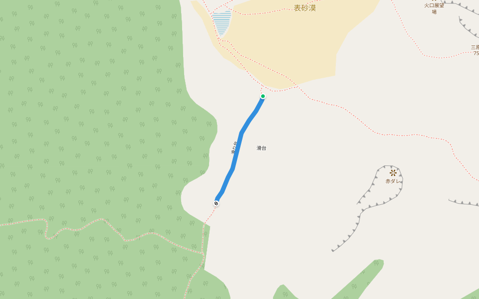 滑り台 walking route map in Oshima