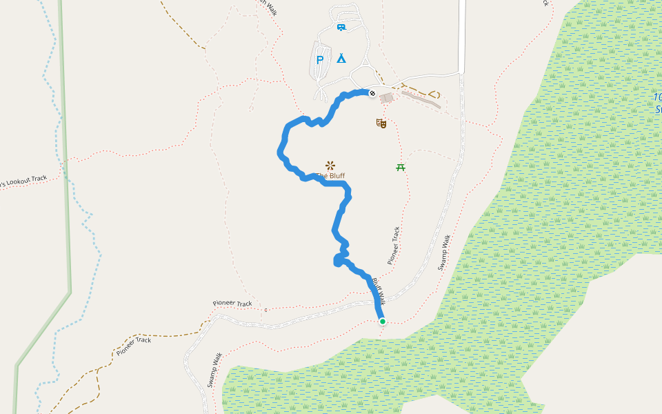 Bluff Walk walking route map in Mount Surprise