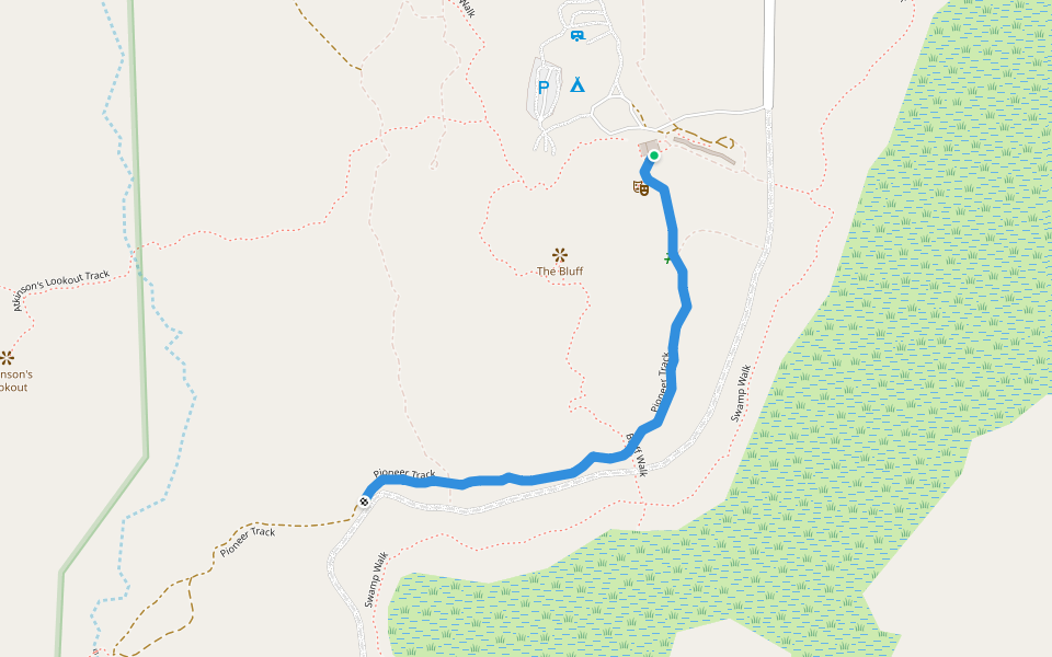 Pioneer Track walking route map in Mount Surprise