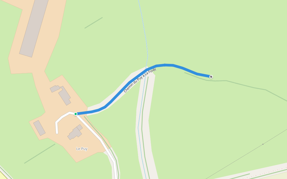 Chemin du Puy à La Forêt walking route map in Bressuire